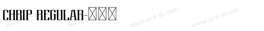 CHRIP REGULAR字体转换 CHRIP REGULAR字体转换
